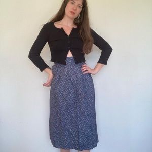 True vintage high waisted handmade floral skirt